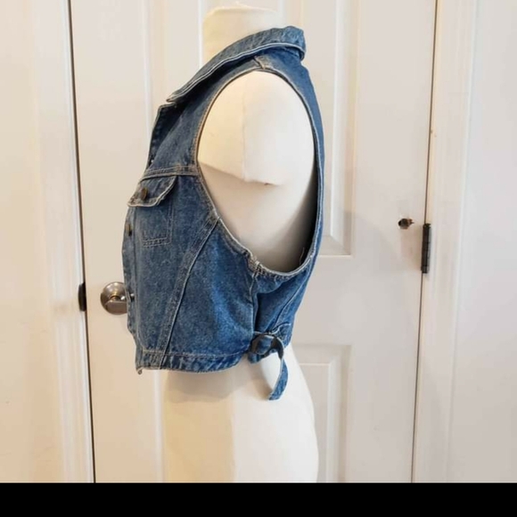 Paris Blues size Medium Vintage denim vest - Picture 2 of 4